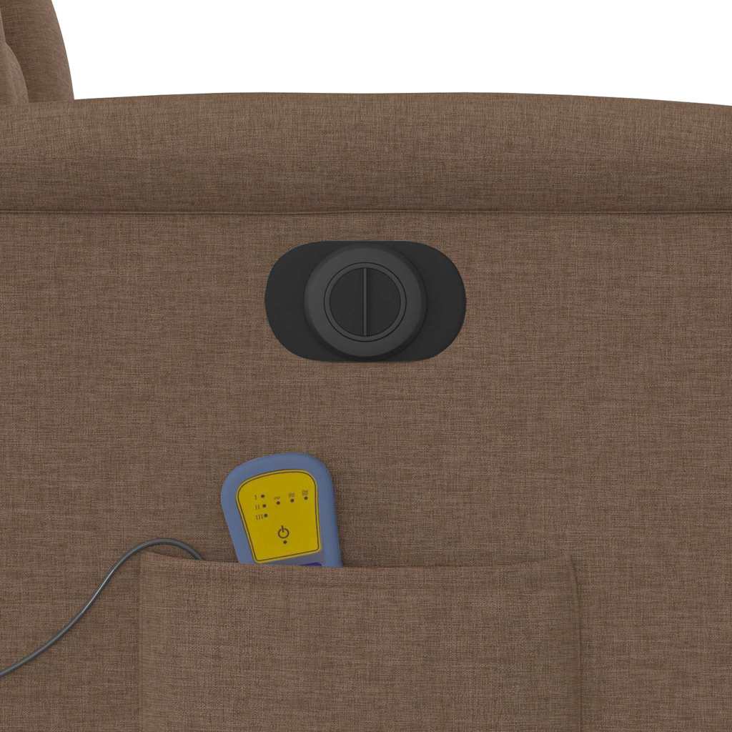 Fauteuil inclinable de massage électrique marron tissu - XIOS