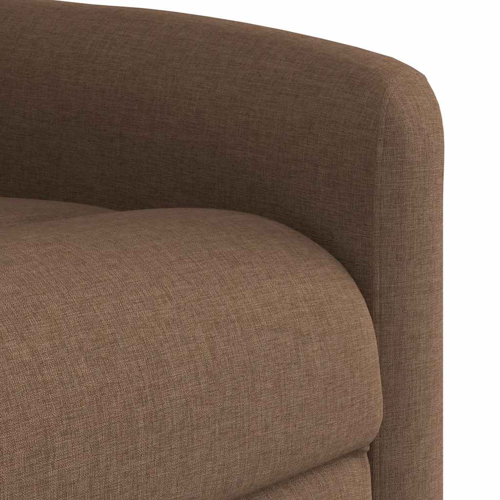 Fauteuil inclinable de massage électrique marron tissu - XIOS