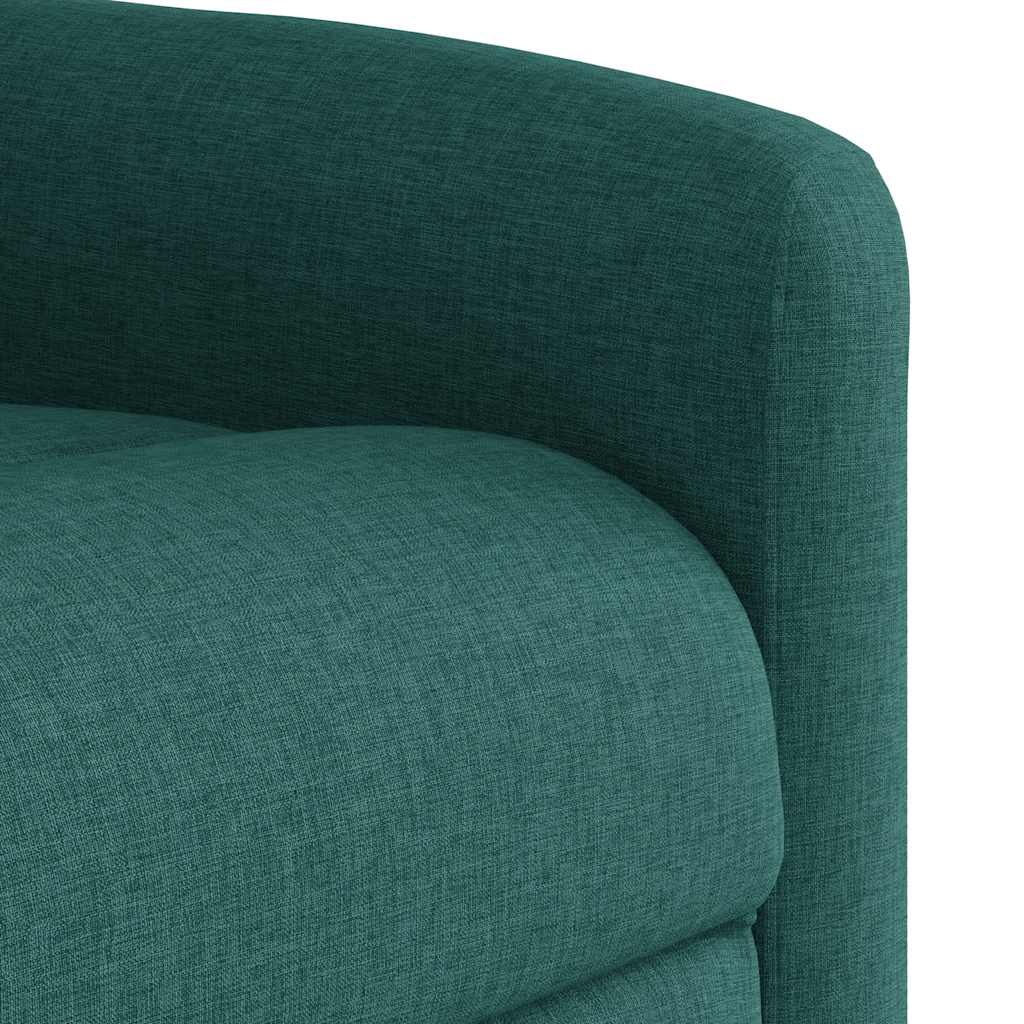 Fauteuil de massage inclinable électrique Vert foncé Tissu