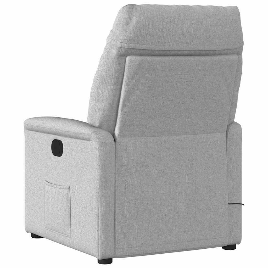 Fauteuil de massage inclinable électrique gris nuage tissu - XIOS