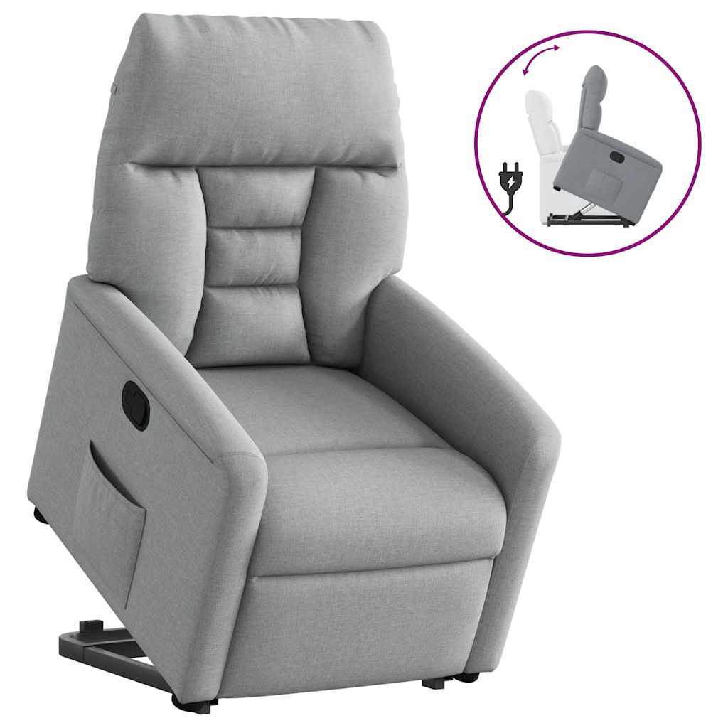 Fauteuil inclinable Gris clair Tissu - XIOS