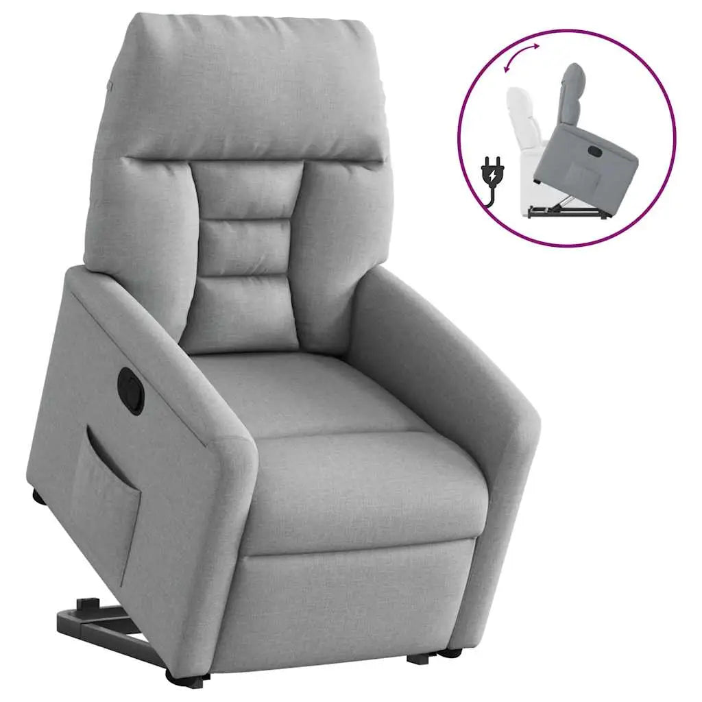 Fauteuil inclinable Gris clair Tissu - XIOS