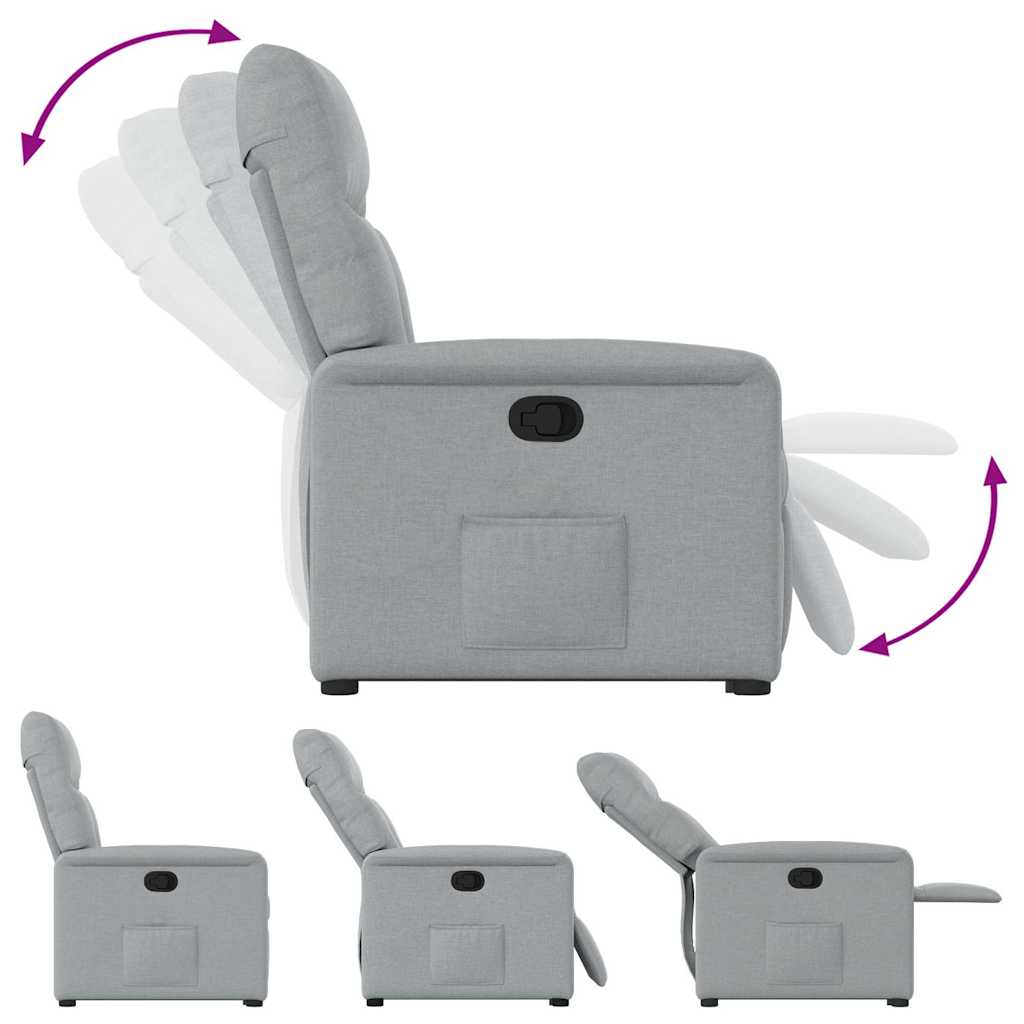 Fauteuil inclinable Gris clair Tissu - XIOS