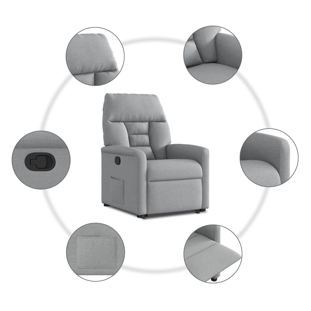 Fauteuil inclinable Gris clair Tissu - XIOS