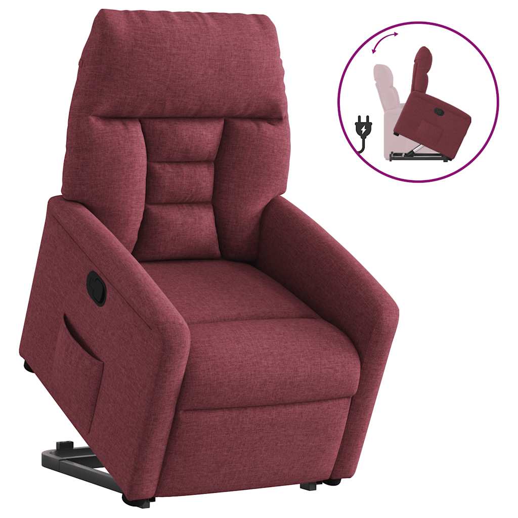 Fauteuil inclinable rouge bordeaux tissu - XIOS