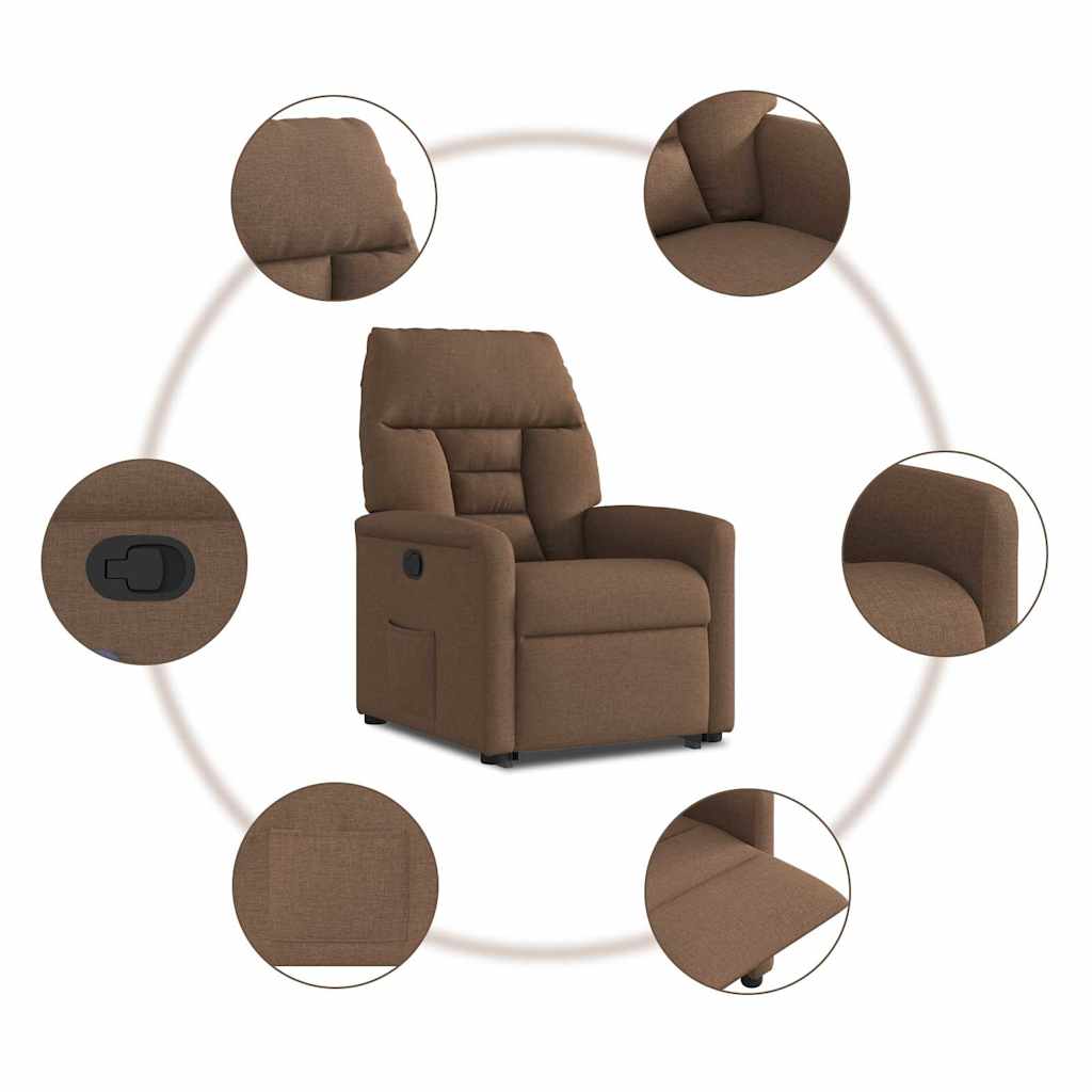 Fauteuil inclinable Marron Tissu - XIOS