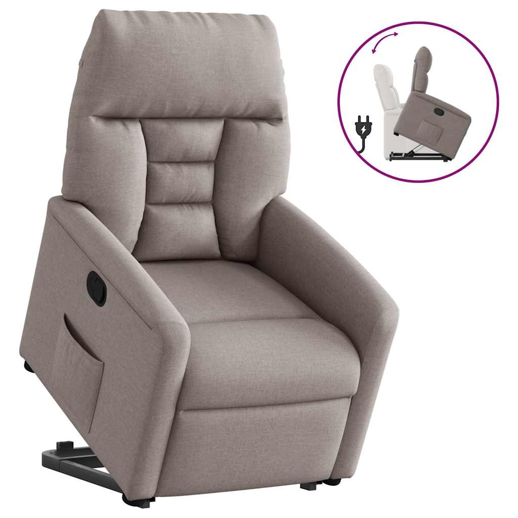 Fauteuil inclinable taupe tissu - XIOS