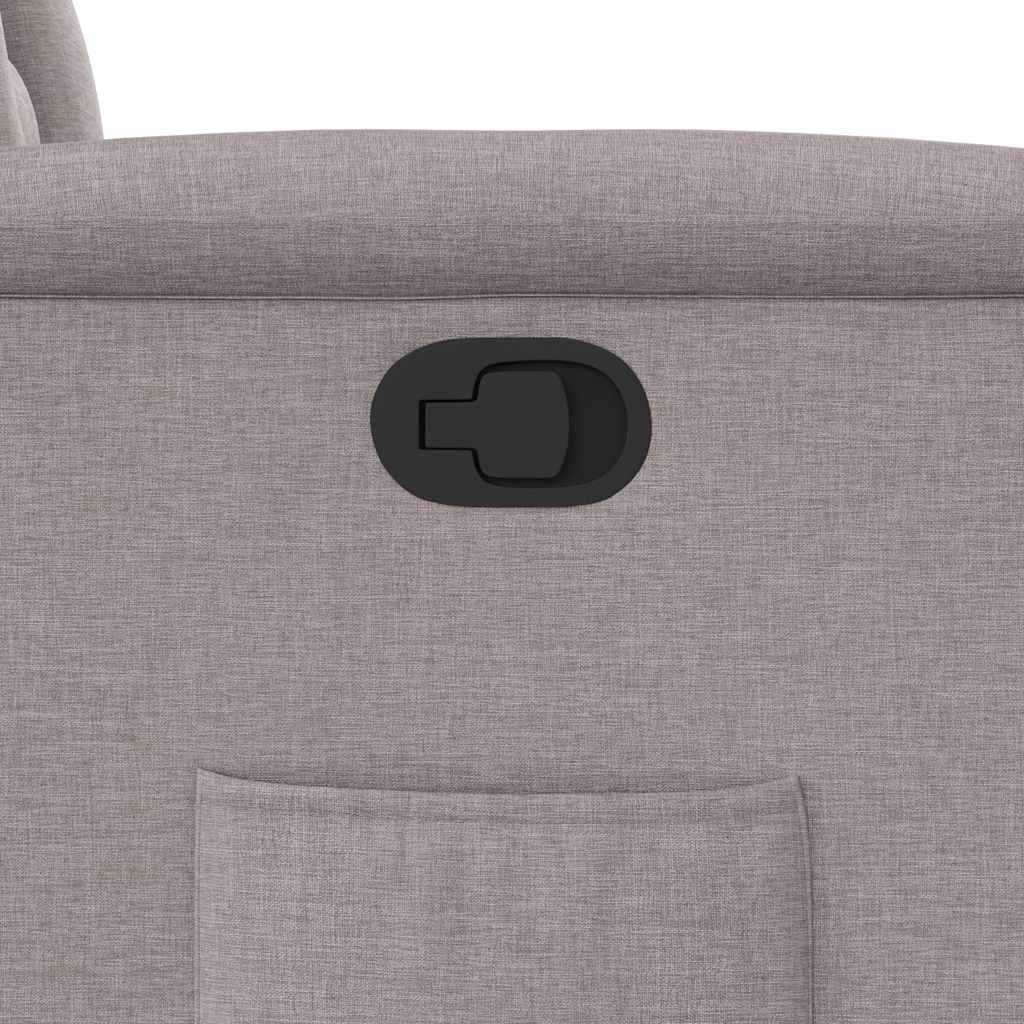 Fauteuil inclinable taupe tissu
