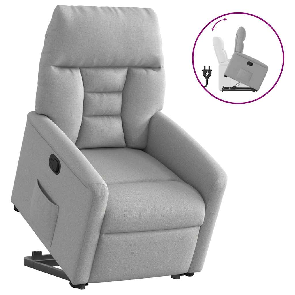 Fauteuil inclinable gris nuage tissu - XIOS