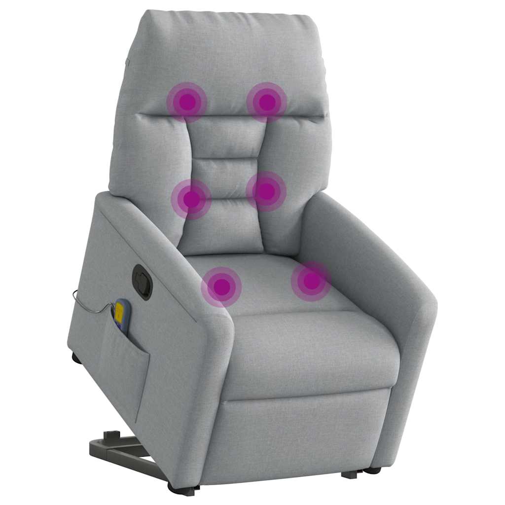 Fauteuil de massage inclinable Gris clair Tissu - XIOS