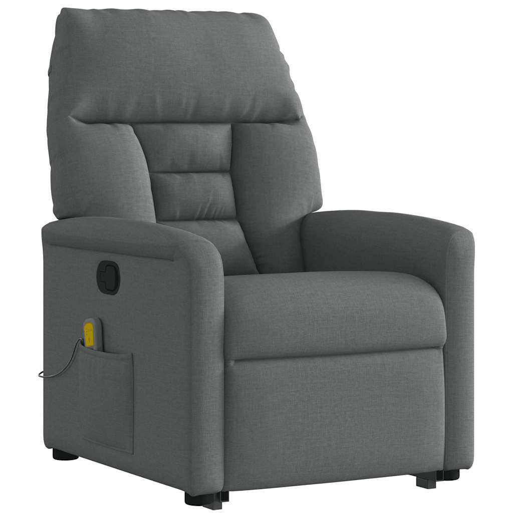 Fauteuil de massage inclinable Gris foncé Tissu - XIOS