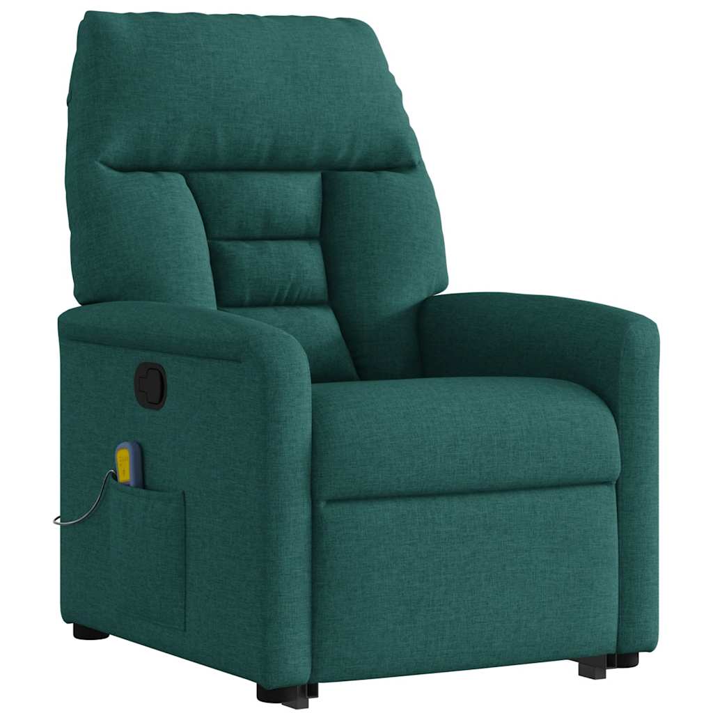 Fauteuil inclinable de massage Vert foncé Tissu - XIOS