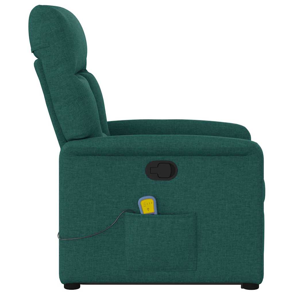 Fauteuil inclinable de massage Vert foncé Tissu - XIOS
