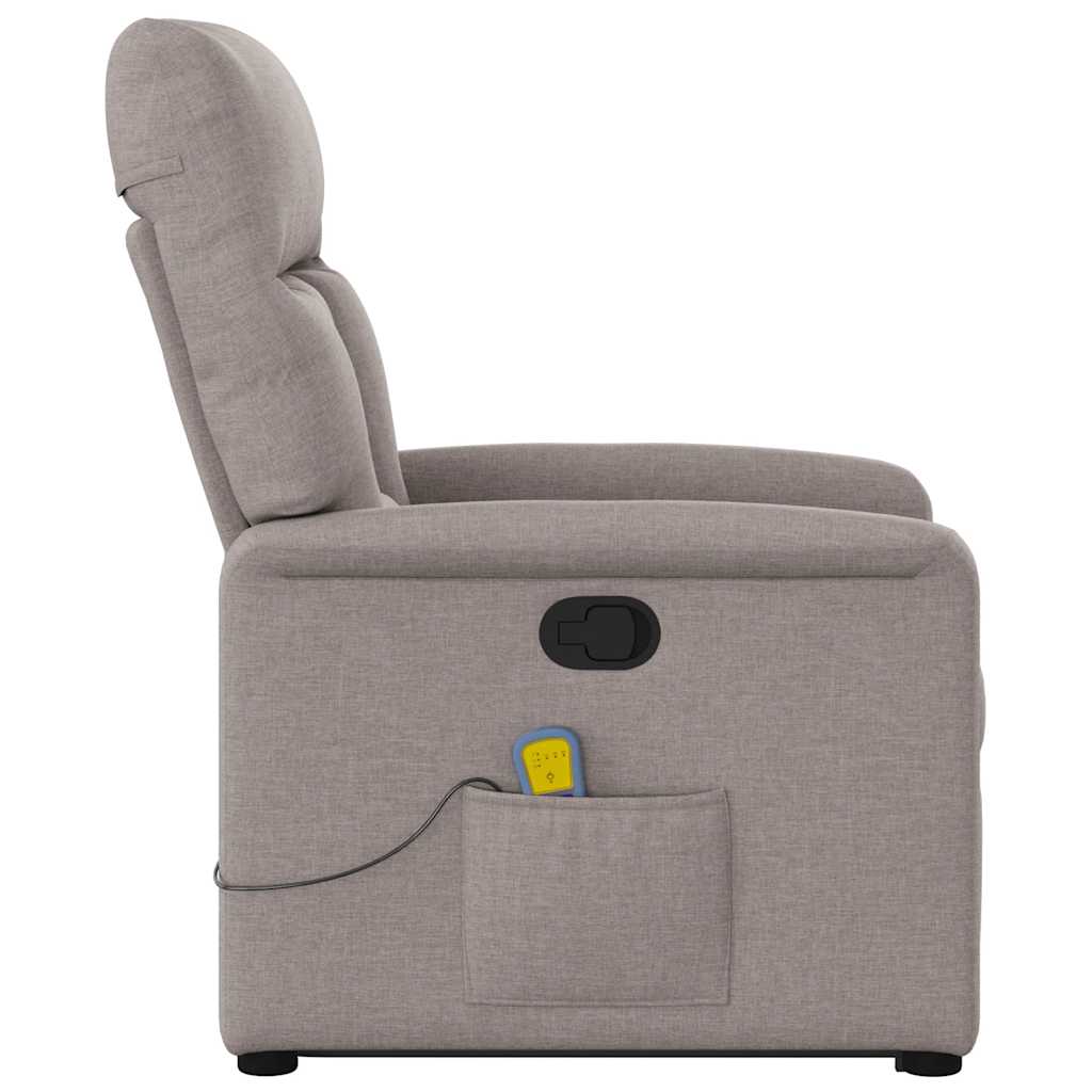 Fauteuil inclinable de massage Taupe Tissu - XIOS