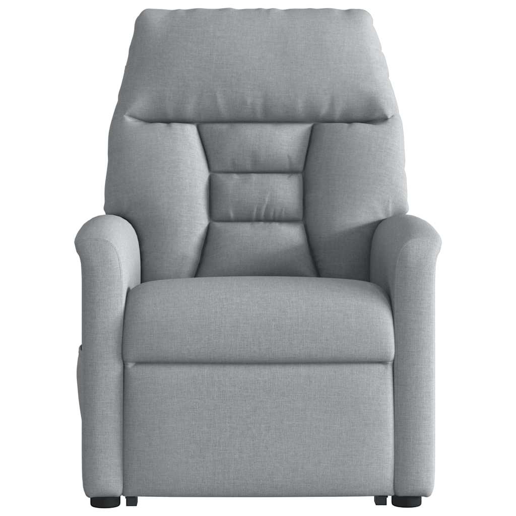 Fauteuil inclinable électrique gris clair tissu - XIOS