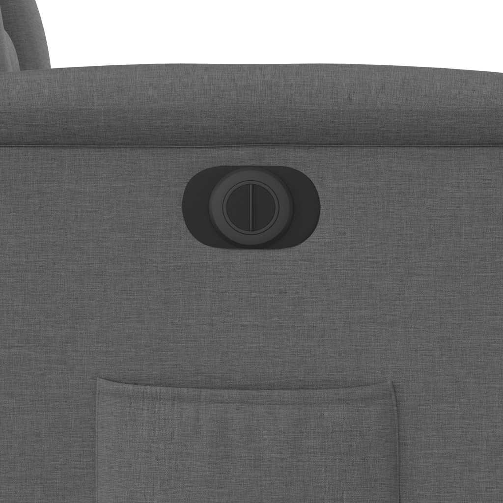Fauteuil inclinable électrique gris foncé tissu