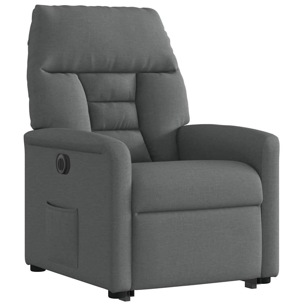 Fauteuil inclinable électrique gris foncé tissu