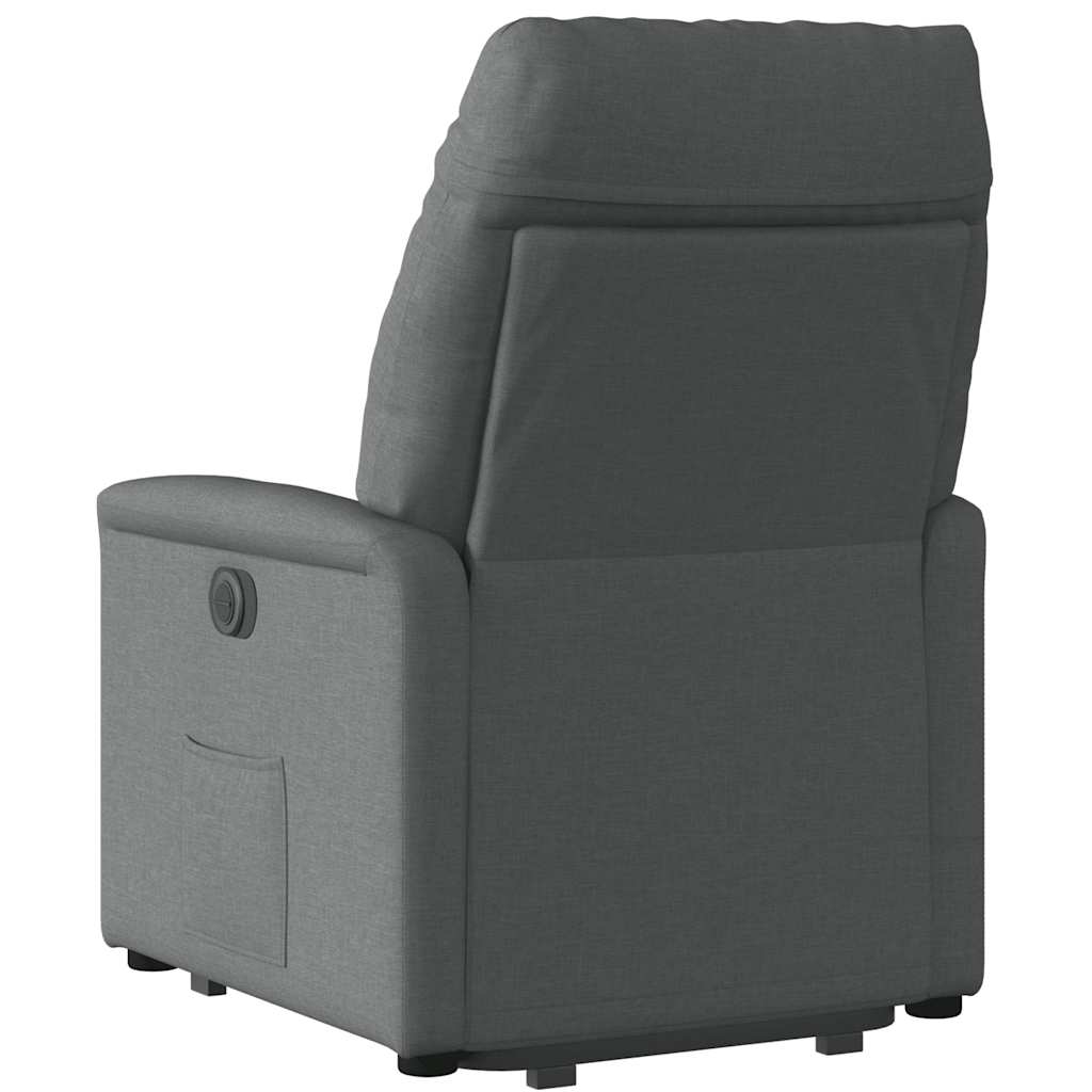 Fauteuil inclinable électrique gris foncé tissu