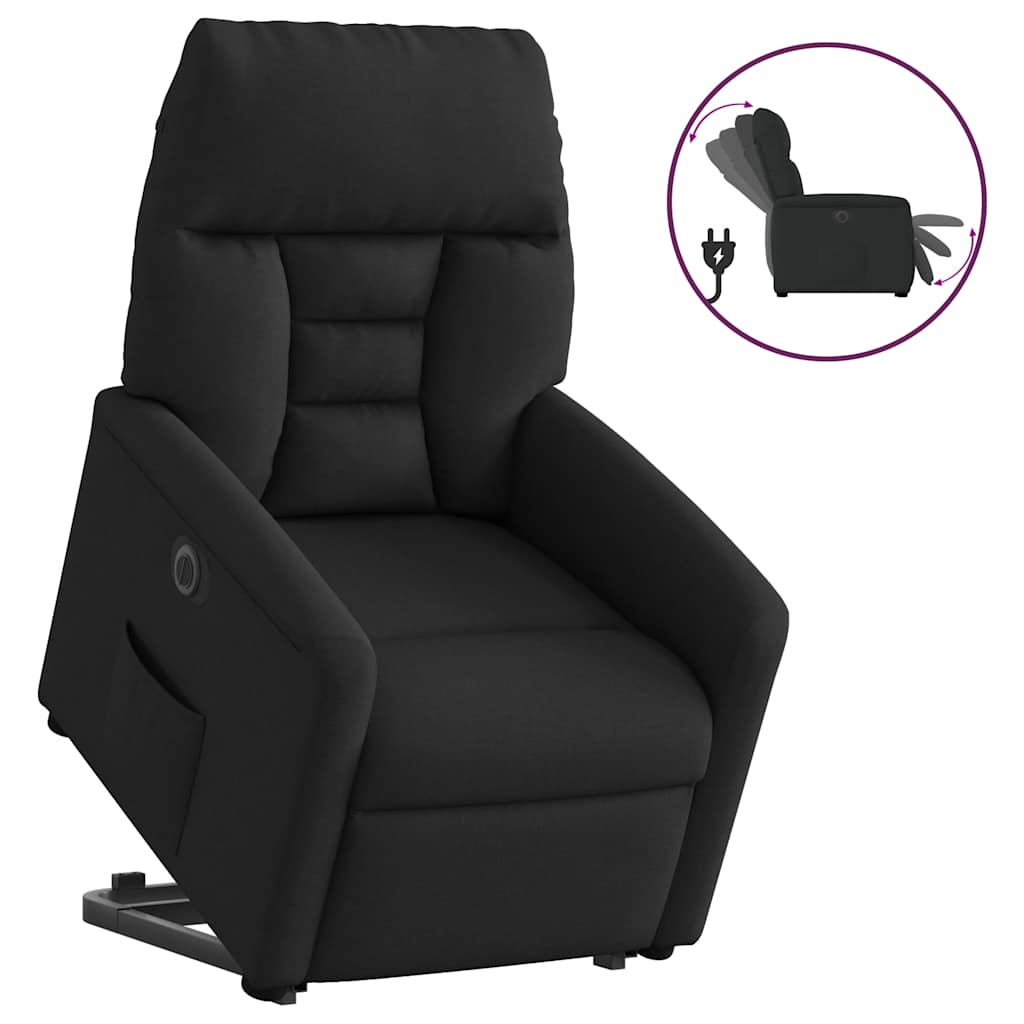Fauteuil inclinable électrique noir tissu - XIOS