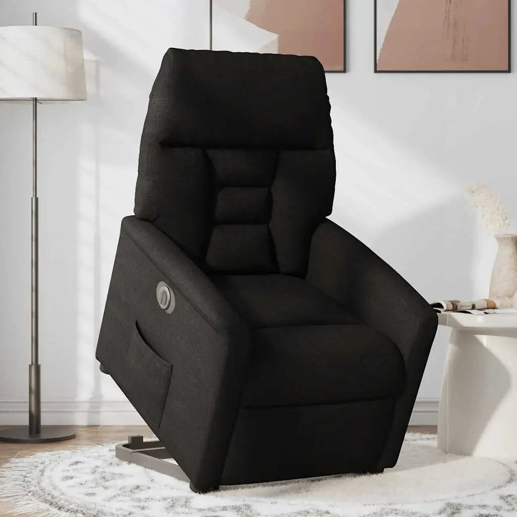 Fauteuil inclinable électrique noir tissu - XIOS
