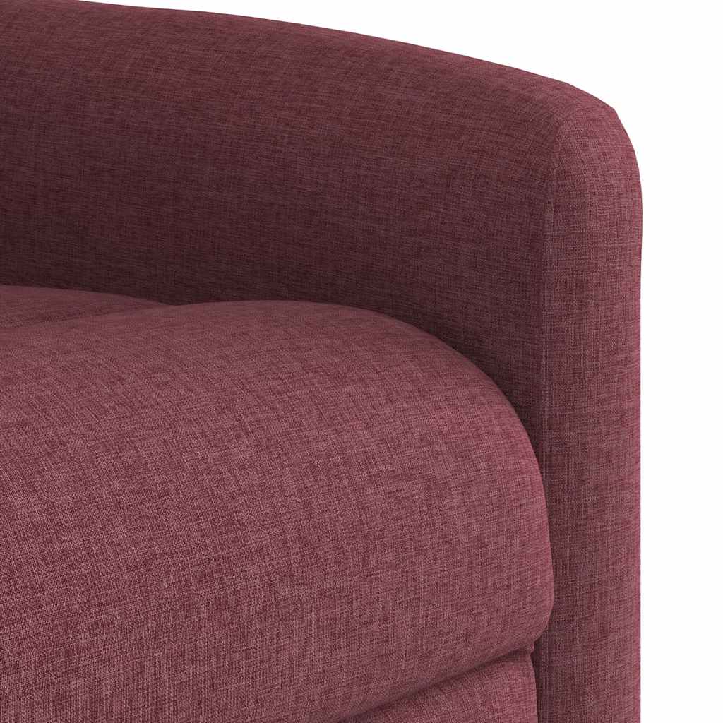Fauteuil inclinable électrique rouge bordeaux tissu