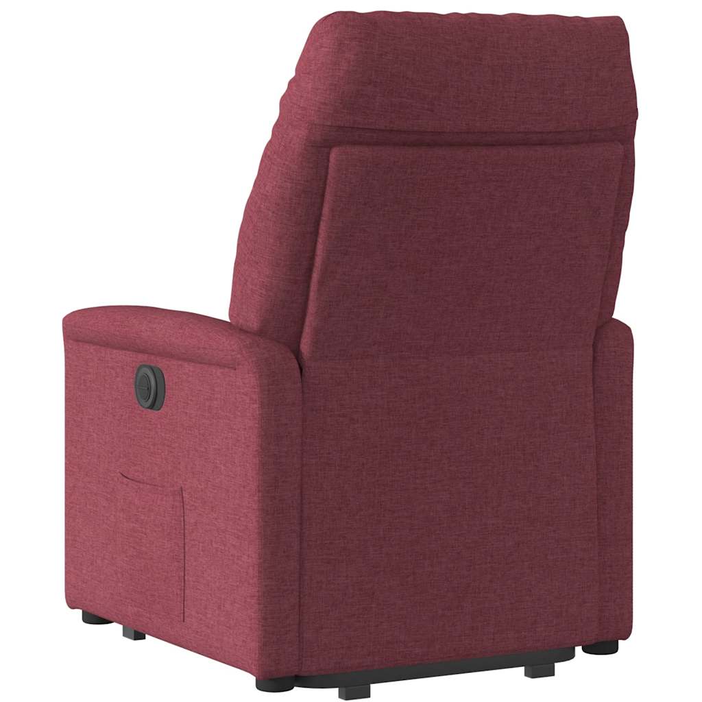 Fauteuil inclinable électrique rouge bordeaux tissu - XIOS
