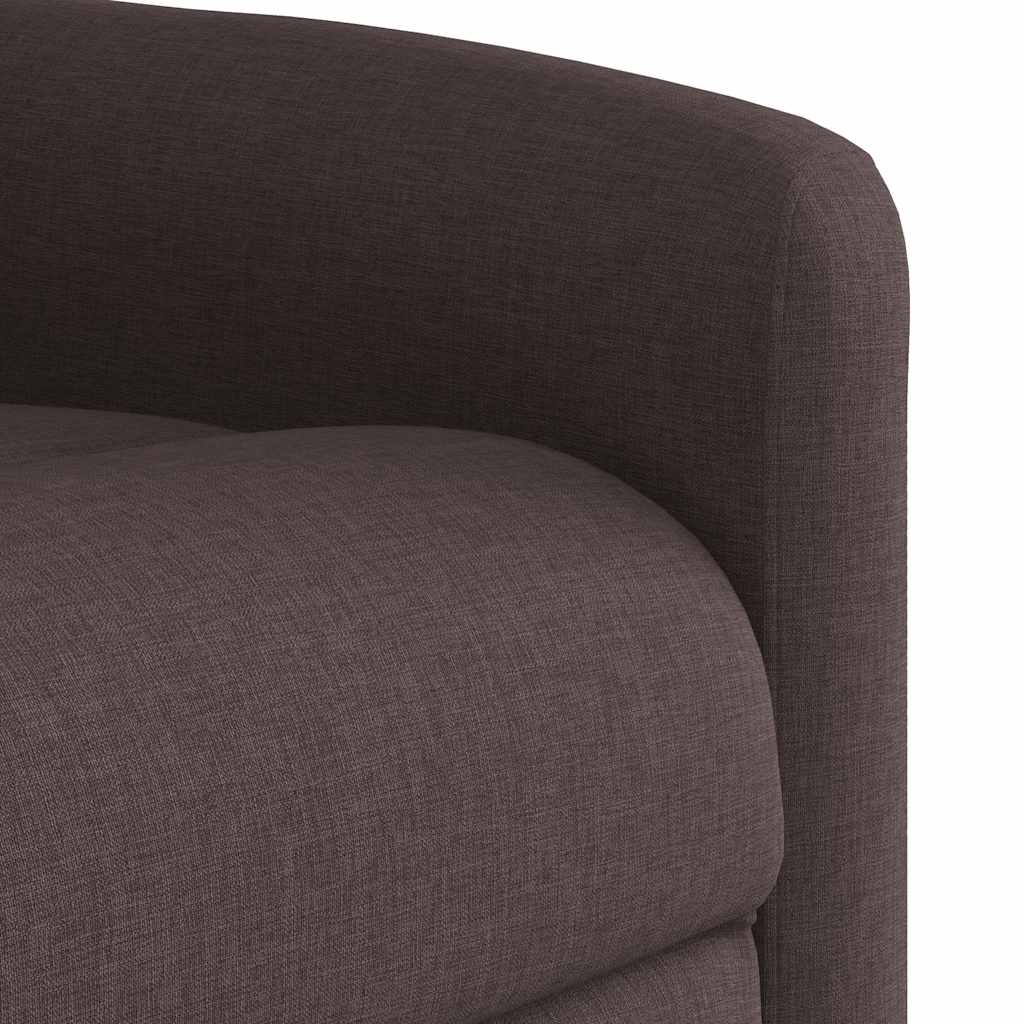 Fauteuil inclinable électrique marron foncé tissu