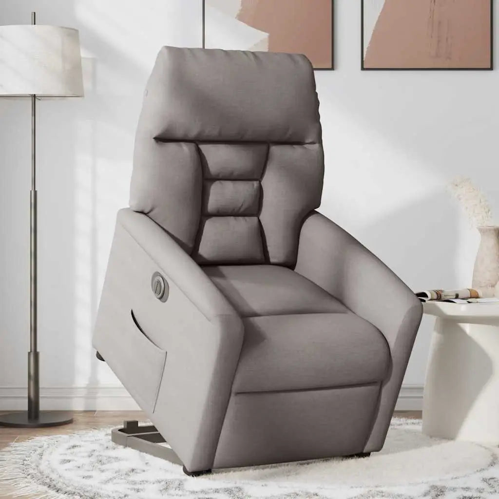 Fauteuil inclinable électrique taupe tissu - XIOS