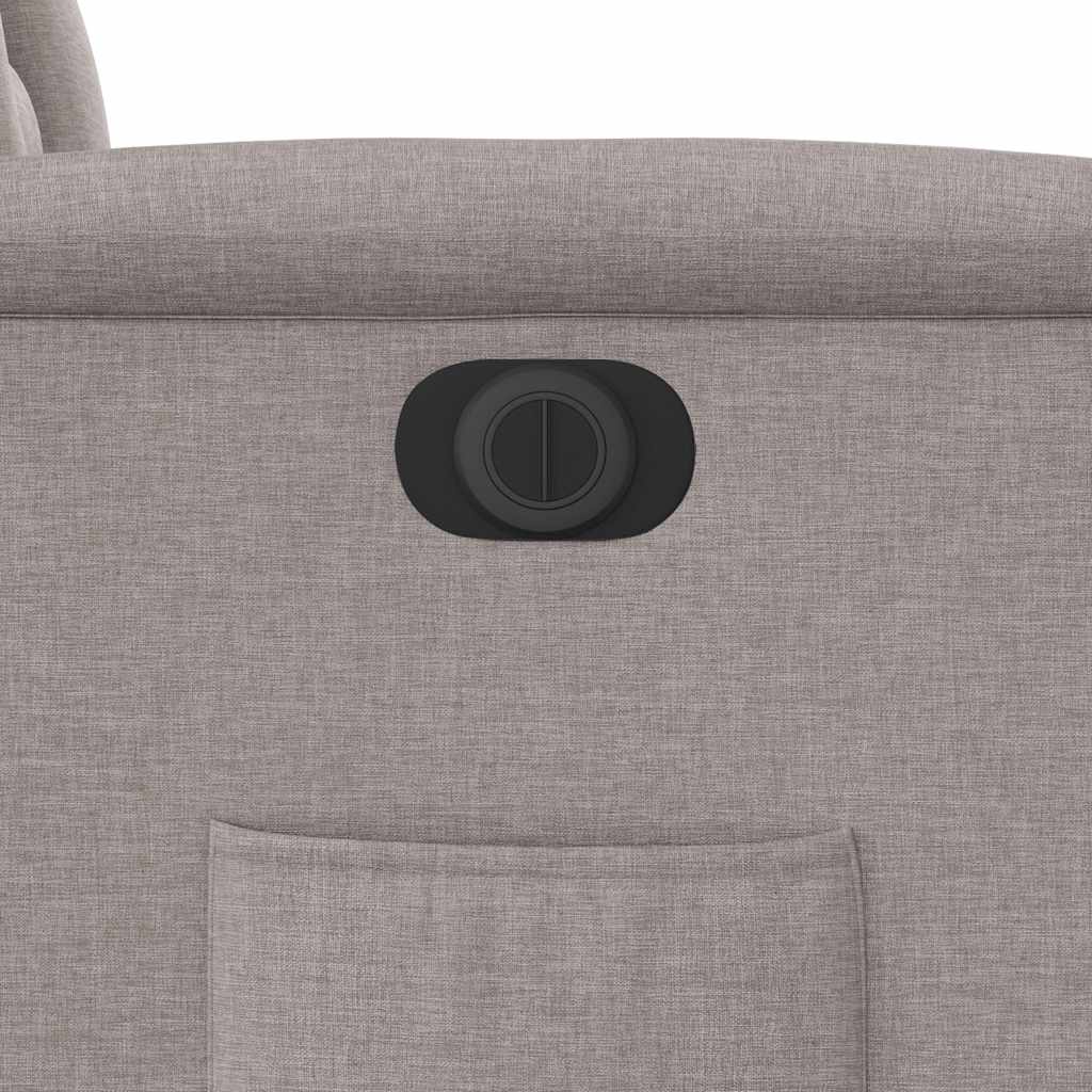 Fauteuil inclinable électrique taupe tissu