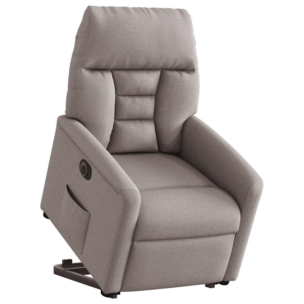 Fauteuil inclinable électrique taupe tissu - XIOS