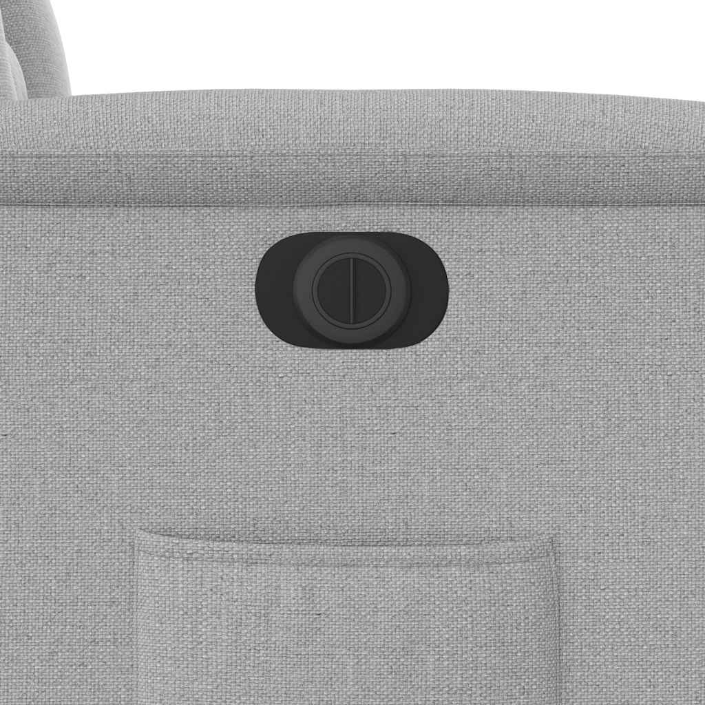 Fauteuil inclinable électrique gris nuage tissu