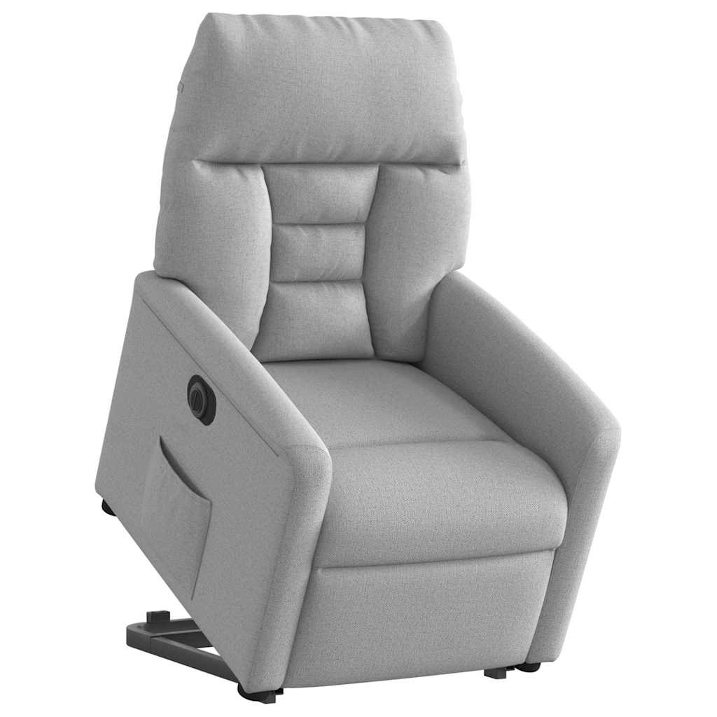 Fauteuil inclinable électrique gris nuage tissu - XIOS