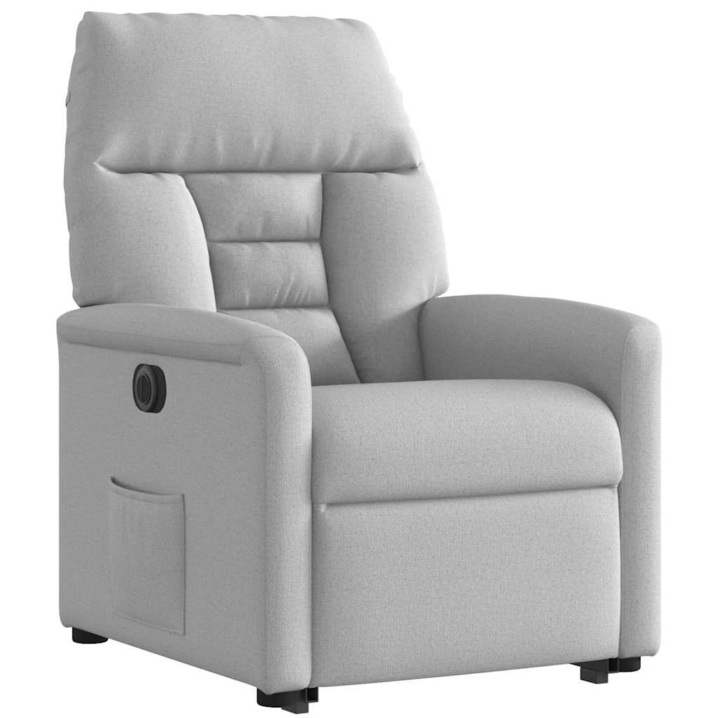 Fauteuil inclinable électrique gris nuage tissu - XIOS