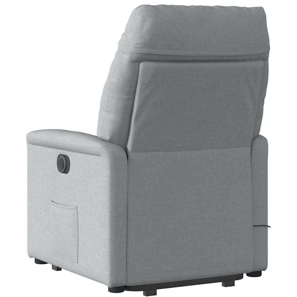 Fauteuil inclinable de massage électrique Gris clair Tissu