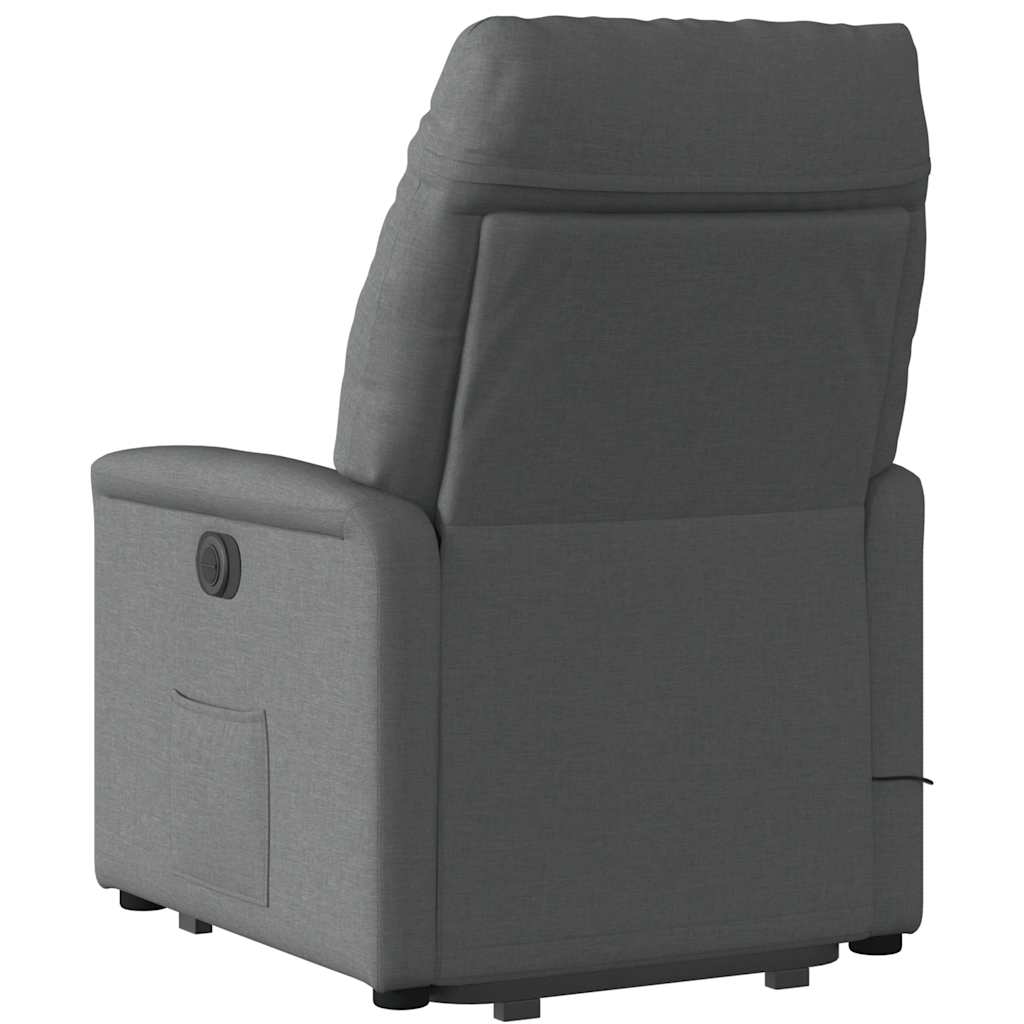 Fauteuil inclinable de massage électrique Gris foncé Tissu - XIOS