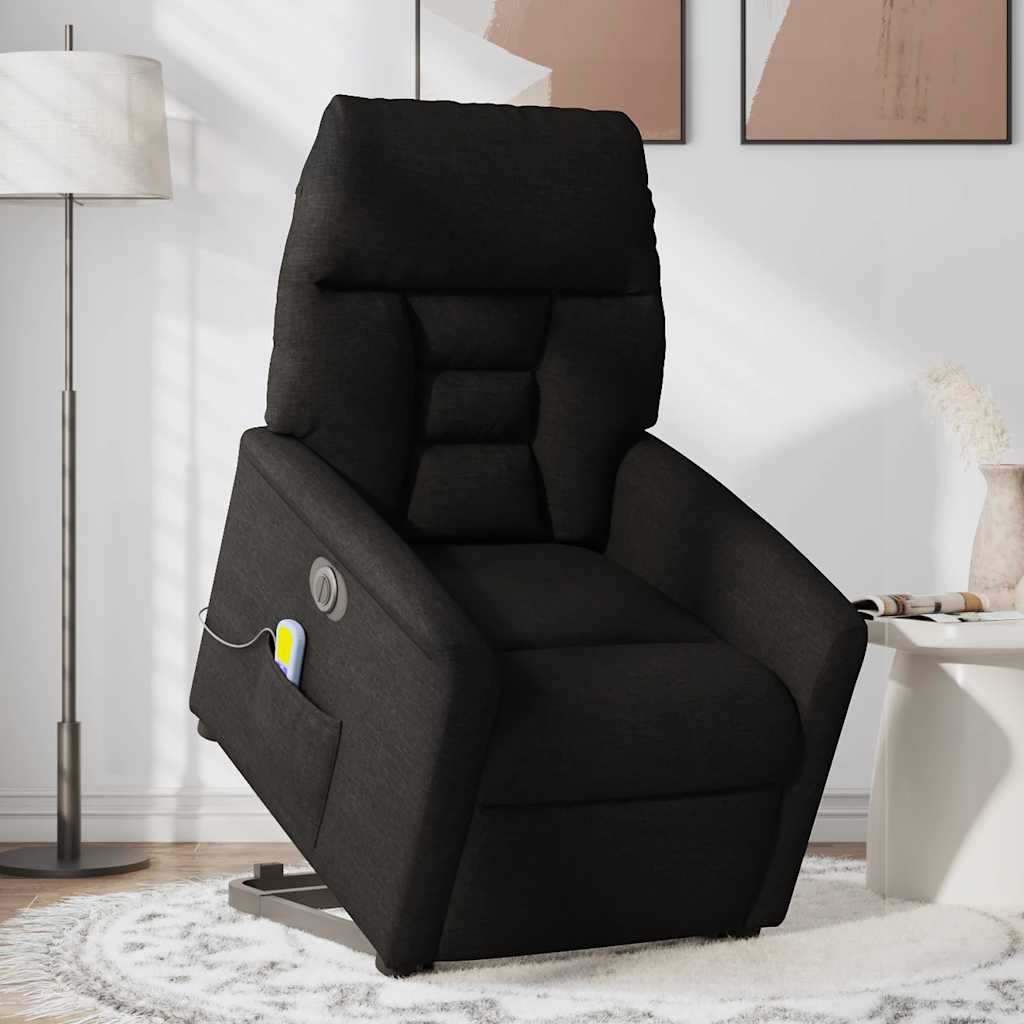 Fauteuil inclinable de massage électrique Noir Tissu - XIOS