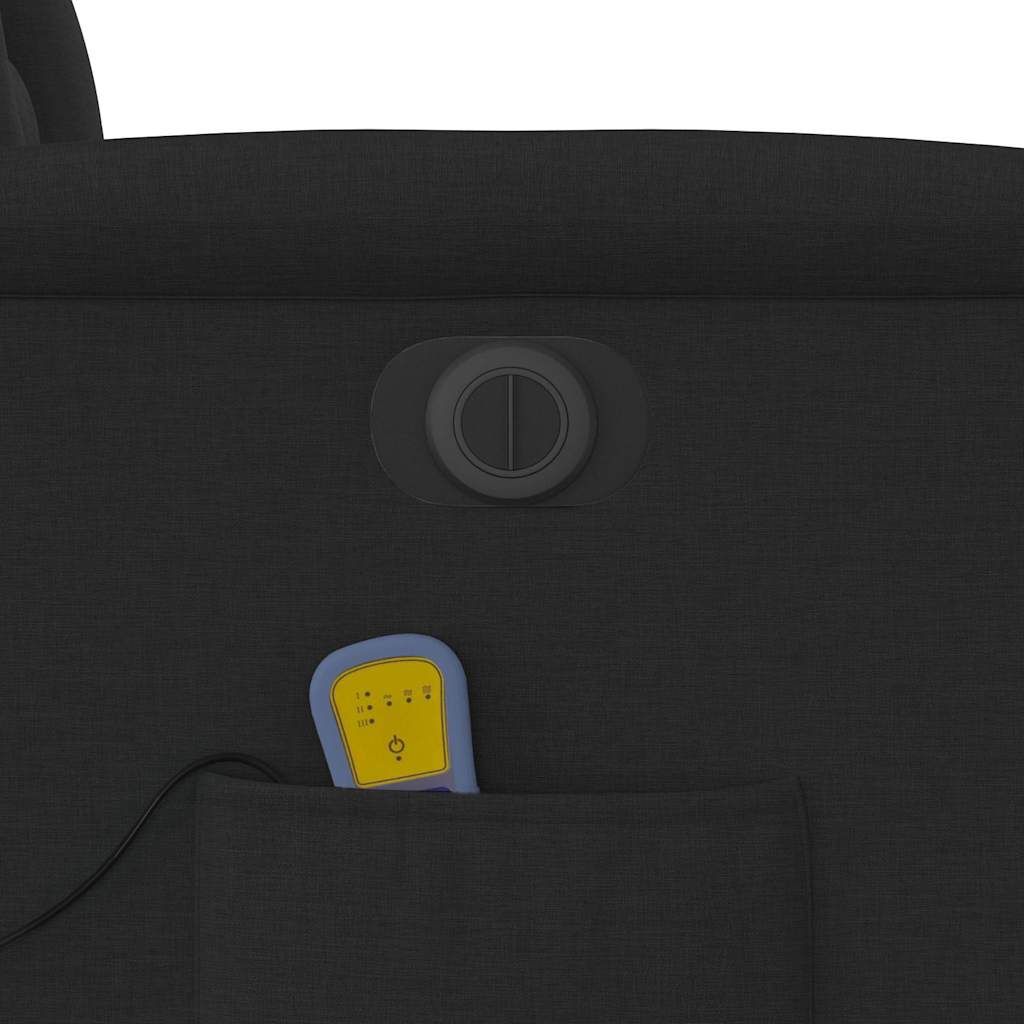 Fauteuil inclinable de massage électrique Noir Tissu