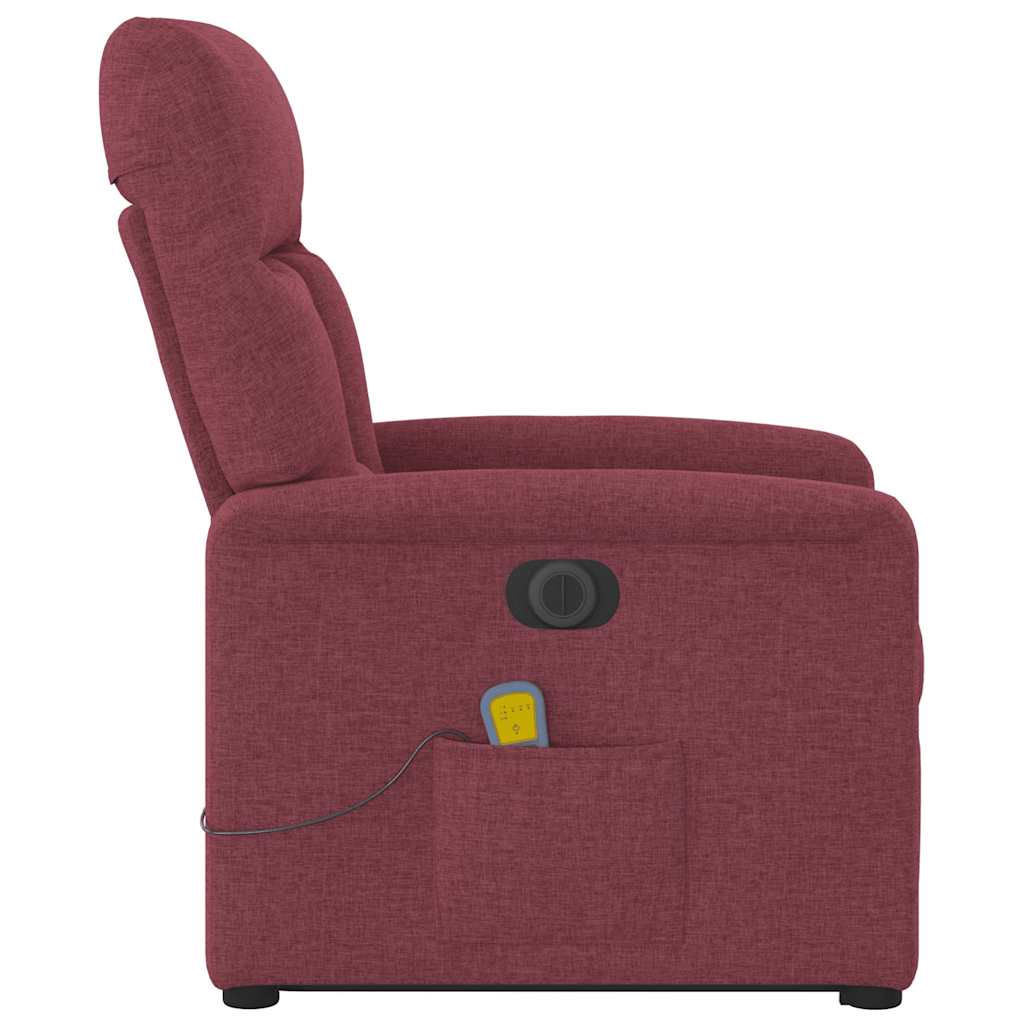 Fauteuil inclinable de massage électrique Rouge bordeaux Tissu - XIOS
