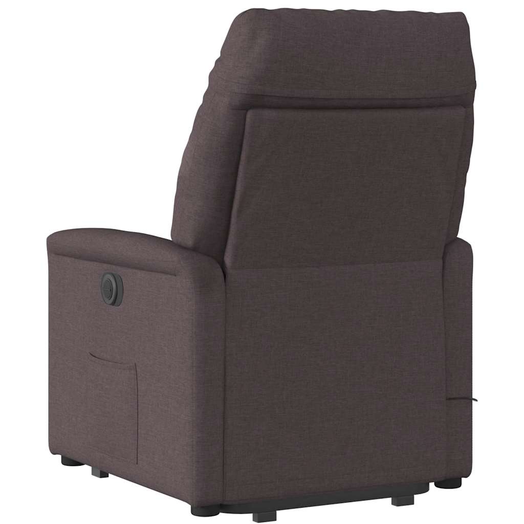 Fauteuil inclinable de massage électrique Marron foncé Tissu - XIOS