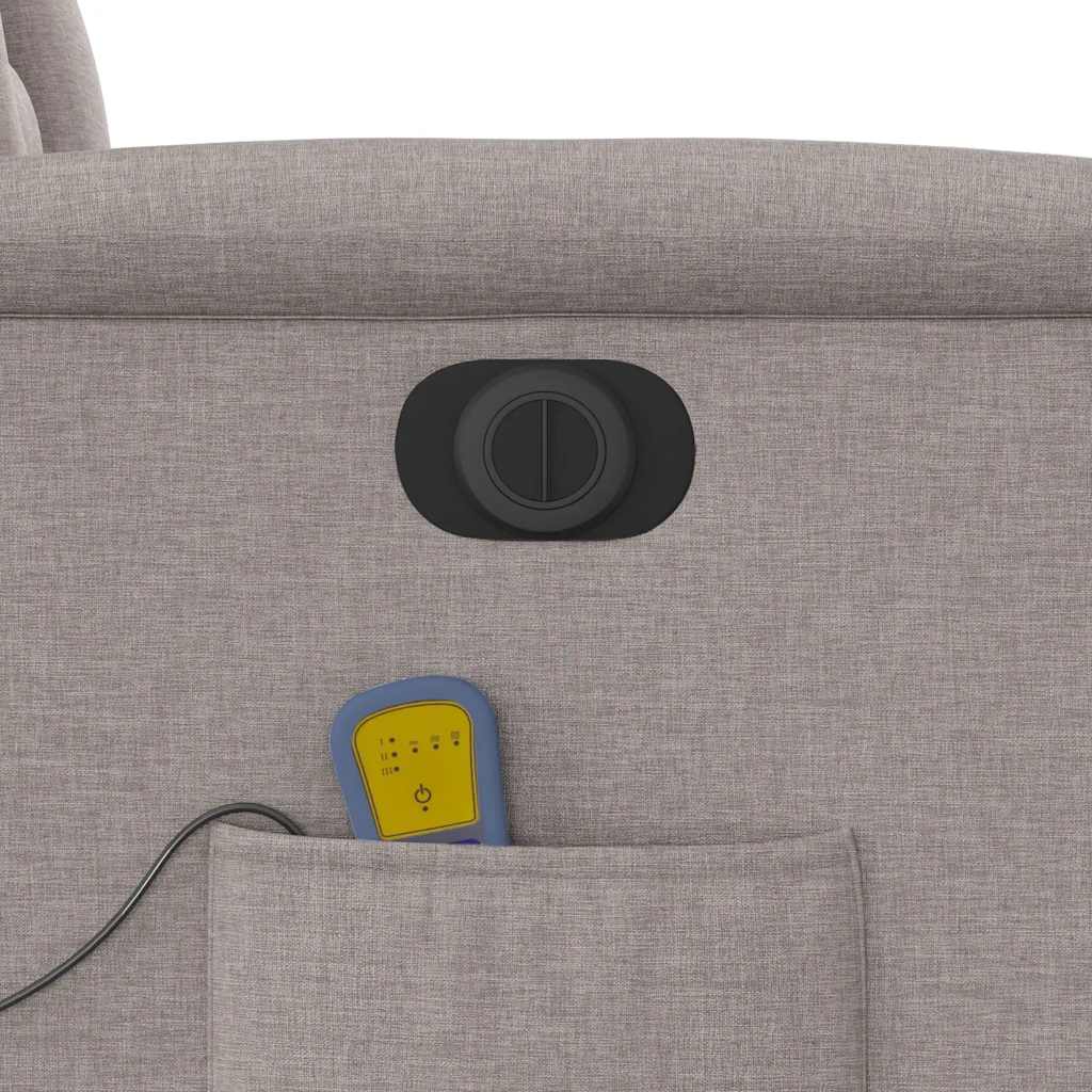 Fauteuil inclinable de massage électrique Taupe Tissu