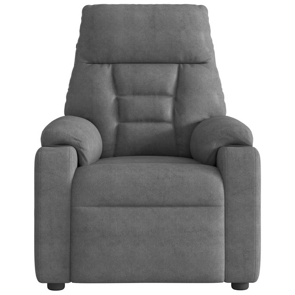 Fauteuil inclinable électrique gris foncé tissu microfibre - XIOS