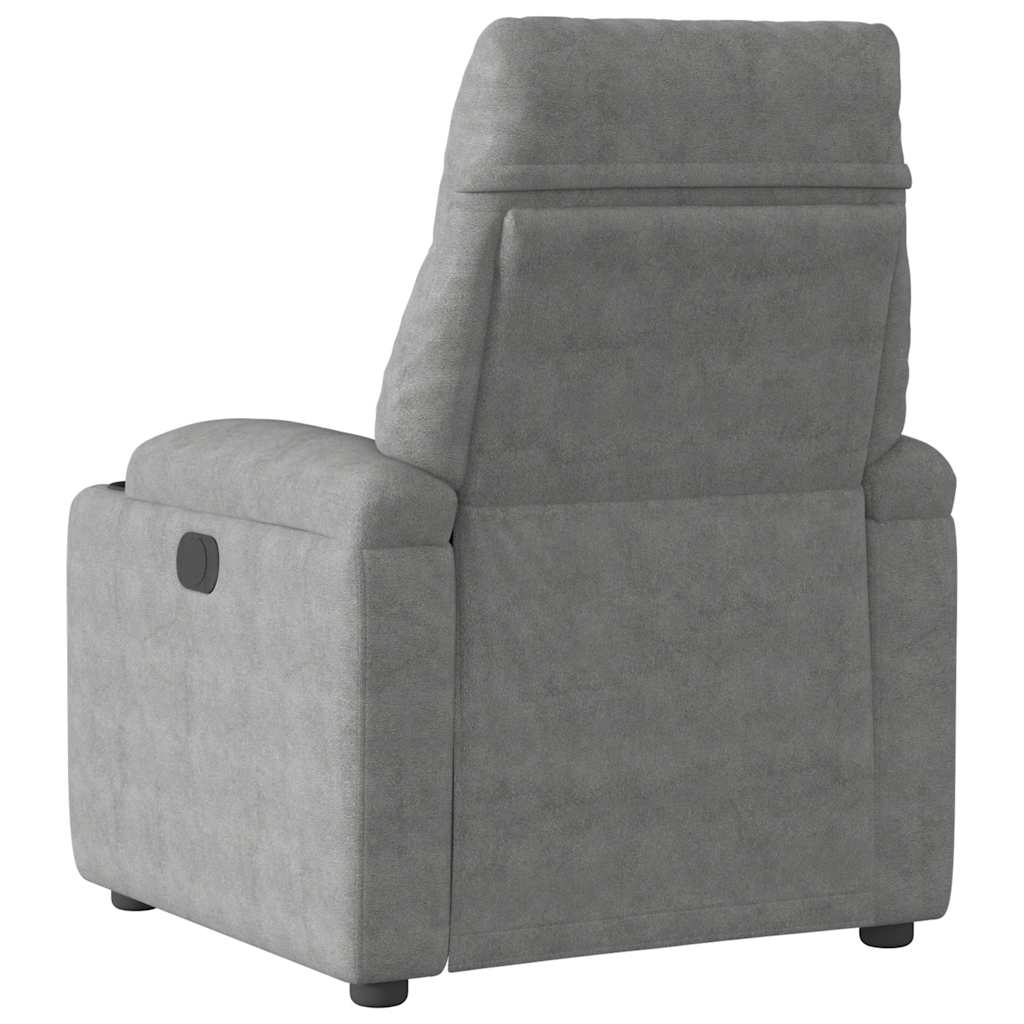 Fauteuil inclinable électrique gris foncé tissu microfibre - XIOS
