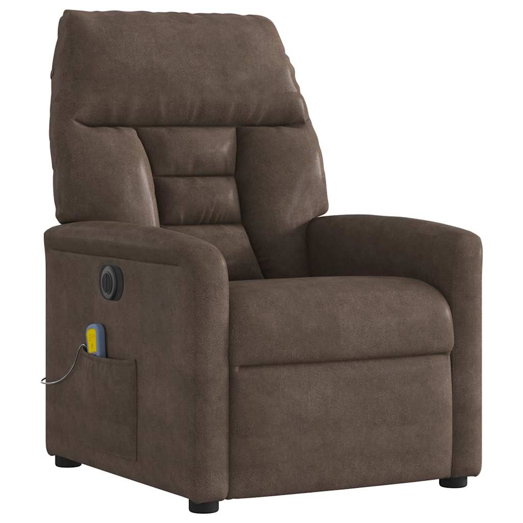 Fauteuil inclinable de massage électrique marron