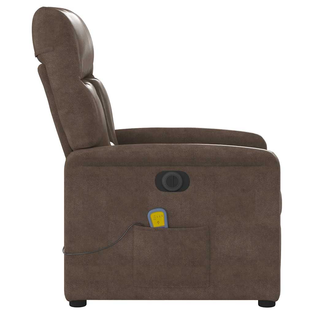 Fauteuil inclinable de massage électrique marron