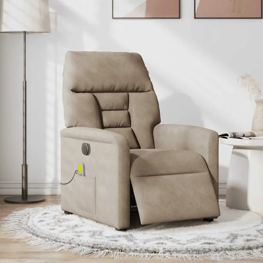 Fauteuil inclinable de massage électrique taupe - XIOS