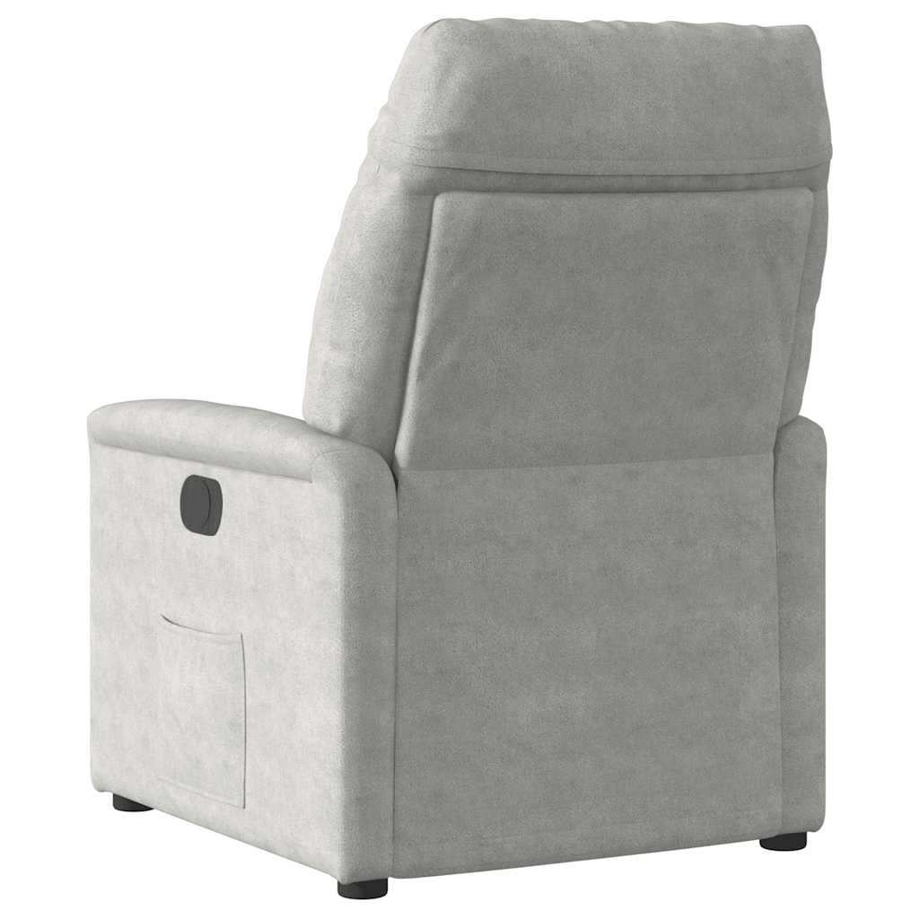 Fauteuil inclinable de massage électrique gris clair