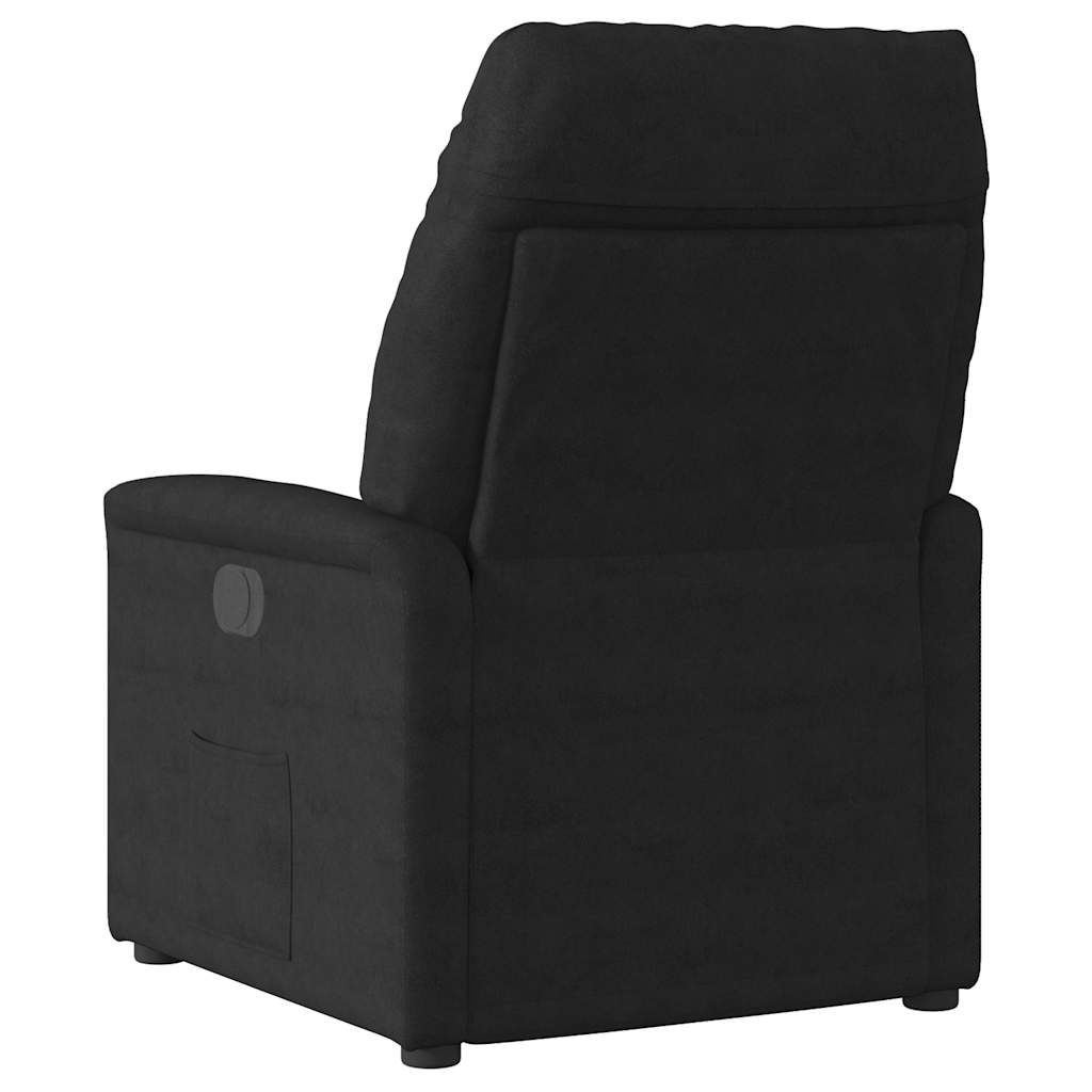 Fauteuil inclinable de massage électrique noir tissu microfibre - XIOS