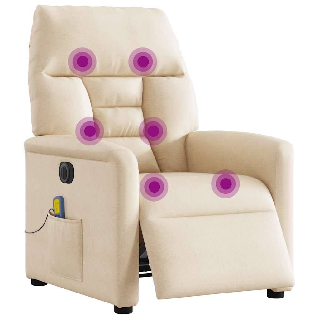 Fauteuil inclinable de massage électrique beige