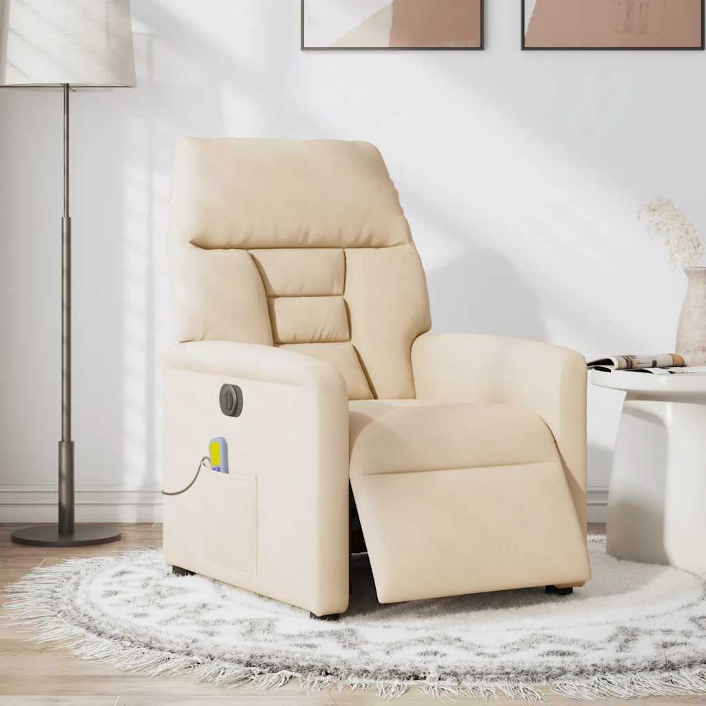Fauteuil inclinable de massage électrique beige