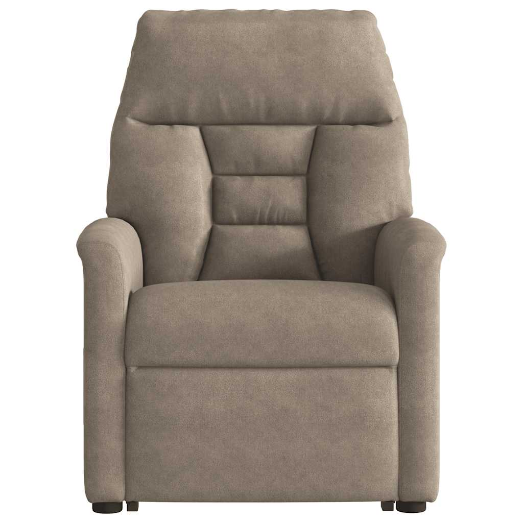 Fauteuil inclinable taupe tissu microfibre